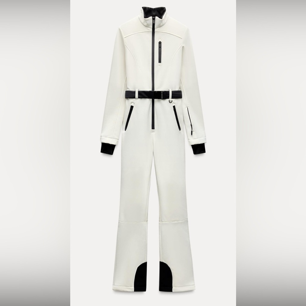 Zara Ski Suit - Ecru/White